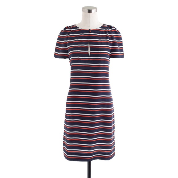 NWT J Crew Stripe silk tunic dress - Picture 2 of 2